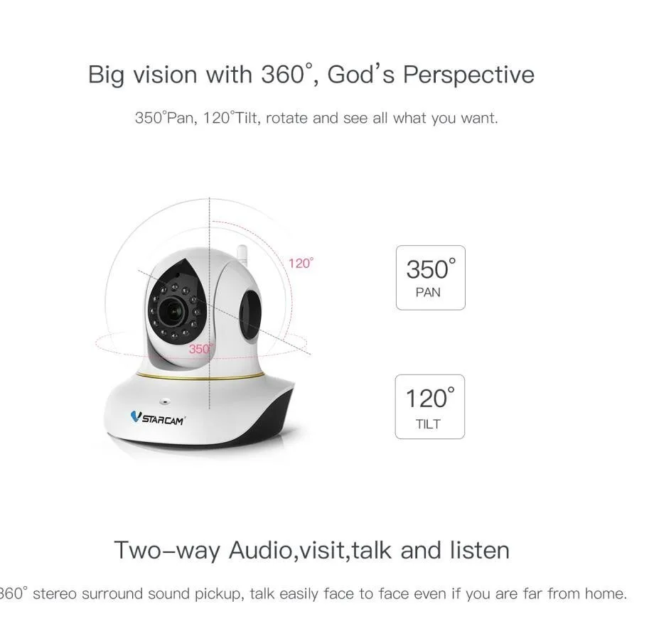 C38s 2.0mp Full Hd ip камера без провода 1080 P безопасности Cctv инфракрасная аудио запись 128g