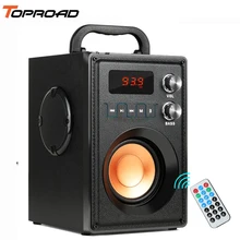 TOPROAD большой мощности портативный Bluetooth динамик 20 Вт тяжелый бас стерео беспроводной динамик s поддержка микрофон дистанционное управление FM TF AUX