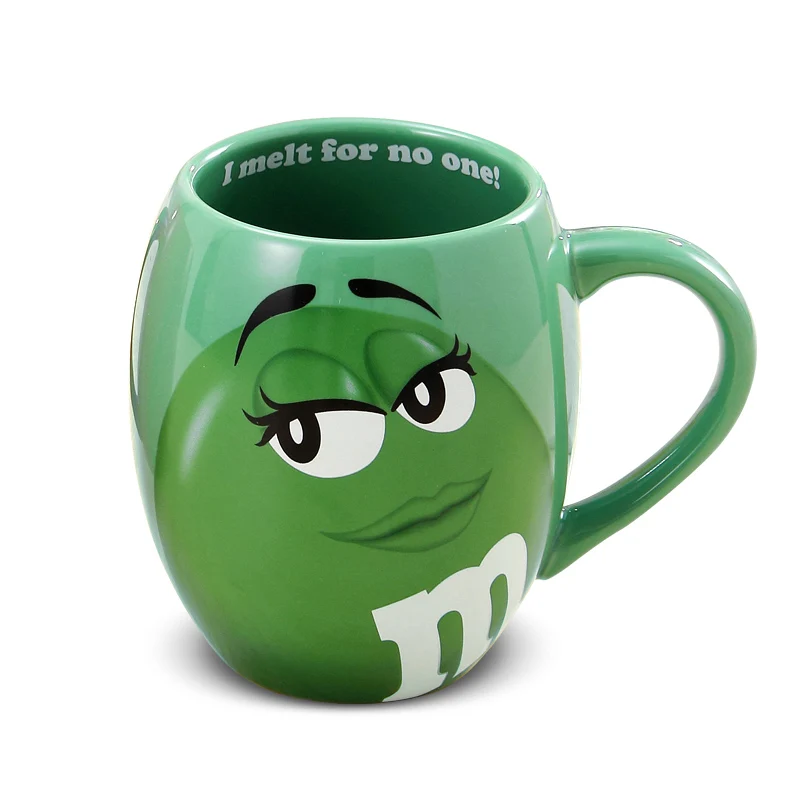 M& M's MM Beans кружки Симпатичные кафе овсянка кофе кружка для питья чашки керамические цветные глянцевые кружка для кофе, молока воды чай кружки Посуда для напитков - Цвет: Green