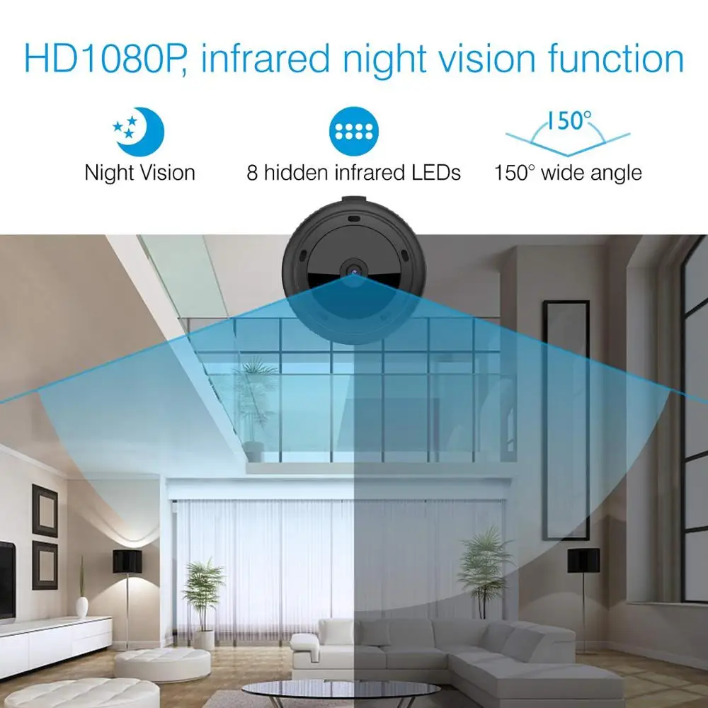 Мини камера Wifi дистанционного управления малая беспроводная HD 1080P