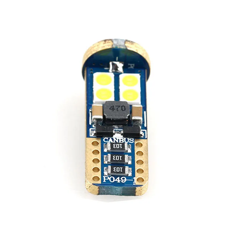 100 шт. Canbus T10 12 V-24 V 12 pcs SMD 3030 без ошибок 168 W5W поворота боковой фонарь освещения номерного знака Парковка Габаритные лампы Белый Красный Янтарный