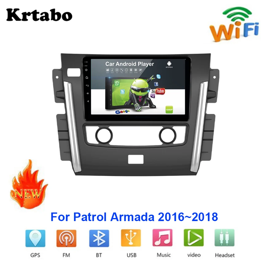 

Car radio Android multimedia player For Nissan Patrol Armada 2016~2018 Car touch screen GPS Navigation Support Carplay Bluetooth