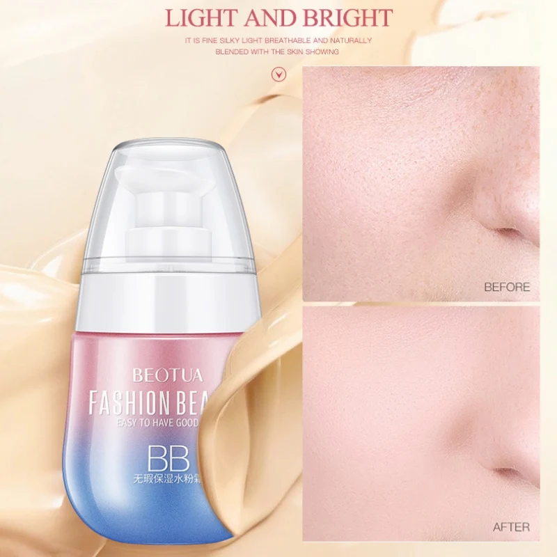 

Oil-Control BB Skin Concealer Foundation Cream Lines Moisturizing Lighten Brighten Isolation Cover Tone Fine Defects