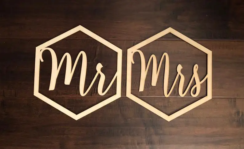 

Mr Mrs Wedding Door Hanging Wall Decoration Wooden Mr and Mrs Wedding Photo Props Couples Marriage Accessory Supplies