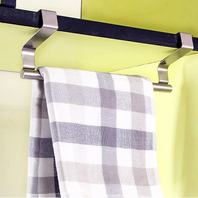 Special Price Towels Racks Stainless Steel Kitchen Cabinet Hanger Over Hook Back Door Drawer Towel Rail Home Storage Shelf Organizer