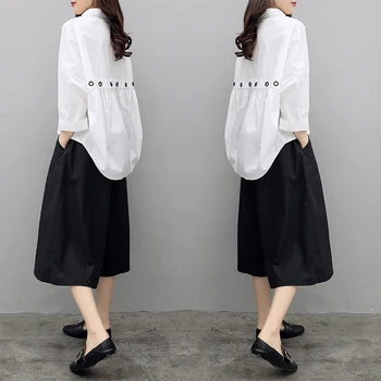 

Large Size Palazzo Pants 2 Piece Set Women Casual Sash Tracksuit Women Batwing Sleeve Drawstring Cotton Summer Costume