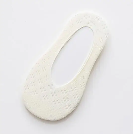 Детские носки летние невидимые ажурные ультратонкие сетчатые носки для малышей обувь для мальчиков короткие носки по голень дышащие - Цвет: Белый