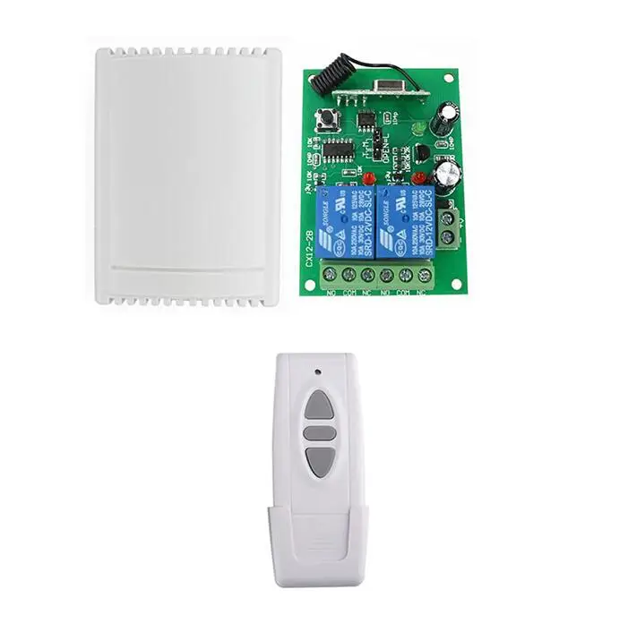 

DC 12V 24V 2 CH 2CH RF Wireless Remote Control Light Motor Switch System, Transmitter + Receiver,315 / 433 MHz