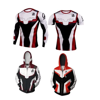 

Marvel The Avengers Endgame Cosplay Costume t-Shirt Avengers Clothes Running T-shirt Avengers Boys Long SleeveTop Coat Men Shirt