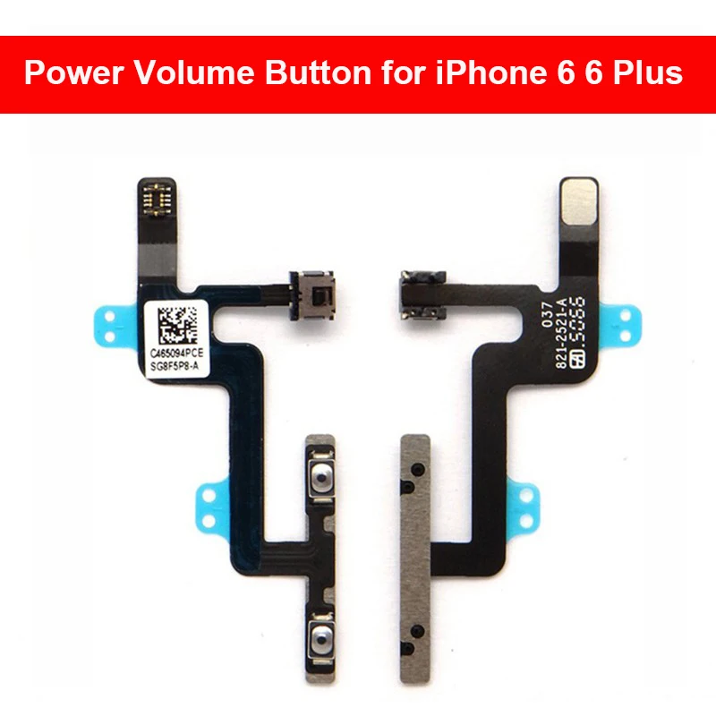 Оригинал Кнопка Питания On Off Шлейф Замена для iPhone 6 4.7 Плюс 5.5 Mute Объем