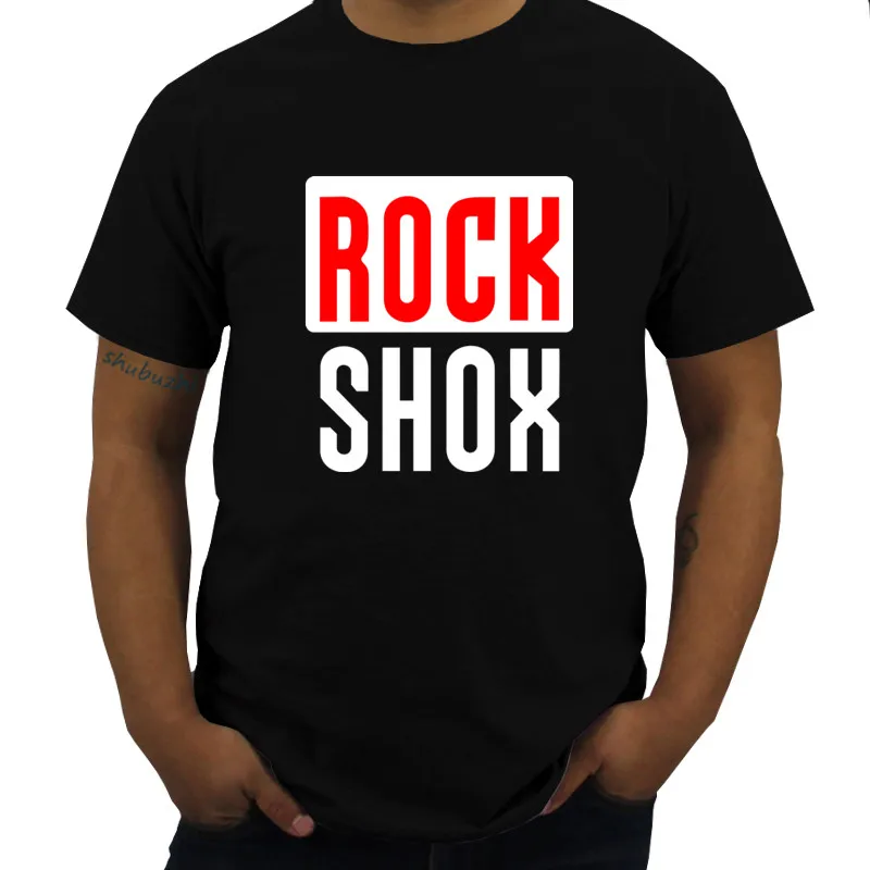 men t-shirt ROCK SHOX Logo tshirts man tshirt Moutain MTB for Biker Bicycler tee-shirt male cotton top tees drop shipping