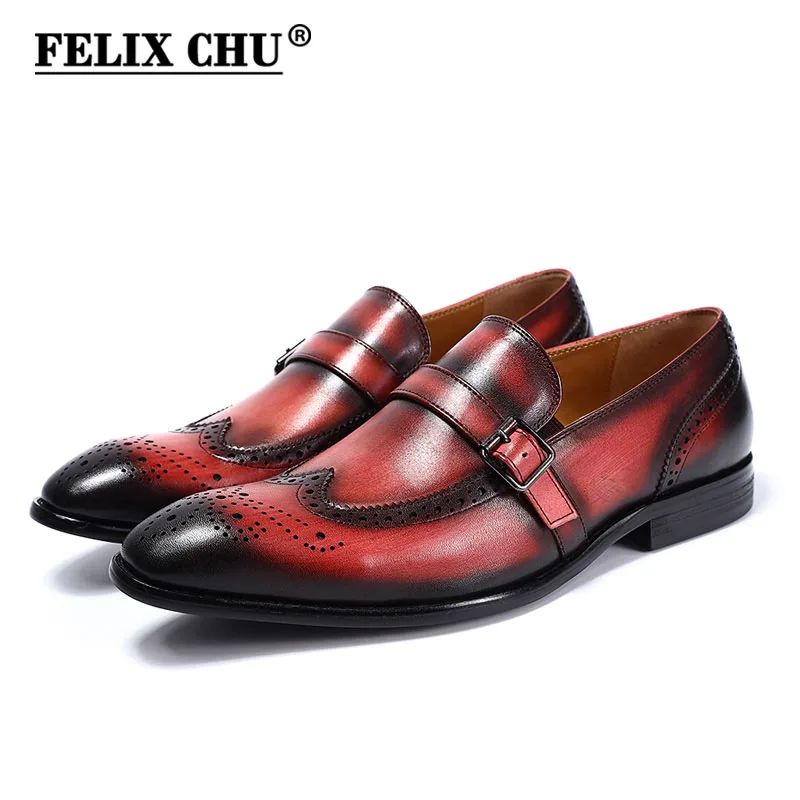 FELIX CHU Brand New Genuine Calf Leather Slip On Men's Wedding Dress ...