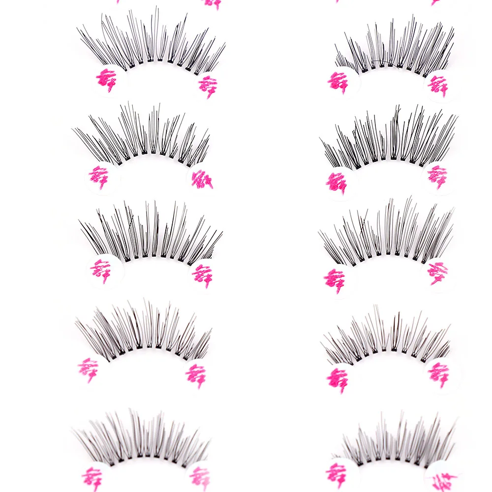 

10 Pairs Woman Fashion Beauty Makeup Mini Half Corner Black False Eyelashes Natural Fake Eye Lashes