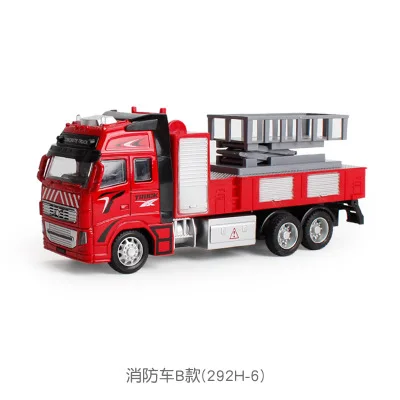 1:38 игрушечный автомобиль раздвижной сплав городской инженерный автомобиль модель пожарная модель грузового автомобиля экскаватор мусоровоз игрушка для детей Подарки - Цвет: Синий