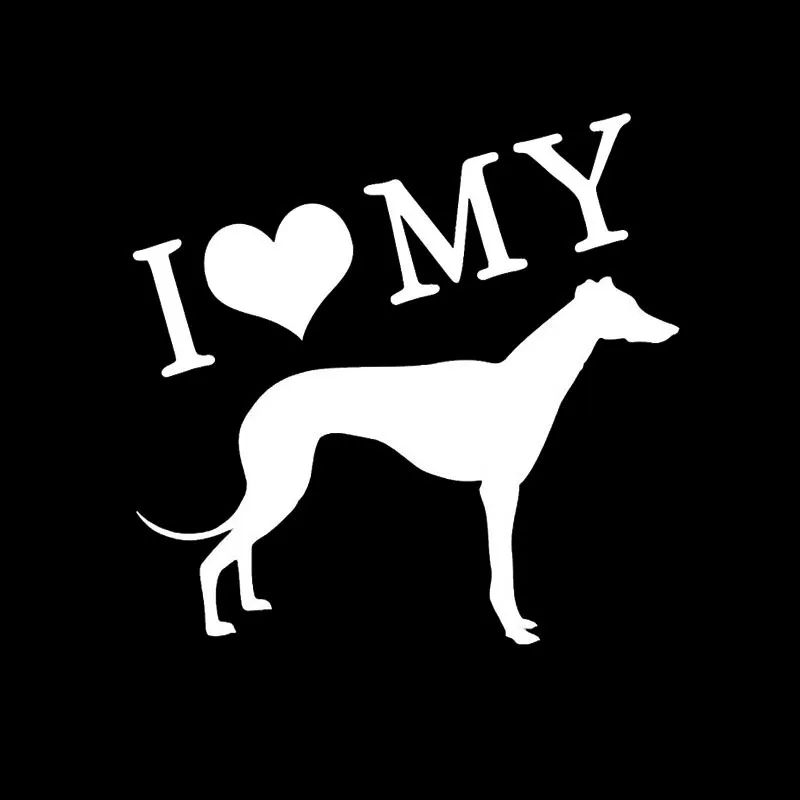 14 см * I Love My Pet Greyhound украшение для стекла автомобиля крутая графическая