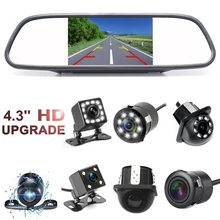 Monitor rearview mirror with reversing camera 4.3″ HD screen Monitor Auto Parking Assistance with Night Vision Reversing Camera