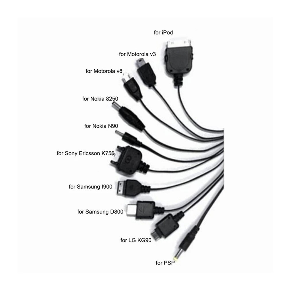 10 в 1 Кабели Универсальный многофункциональный микро мини USB зарядное устройство Дата линия для iPhone4 4S samsung S3 S4 Blackberry Nokia