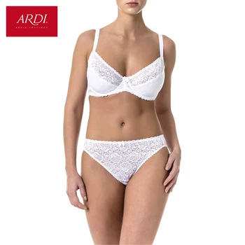 

Woman's Bra and Briefs Set Lace White Soft Cup Large Size Big Breast Support 80 85 90 C D E ARDI Free Delivery N1010