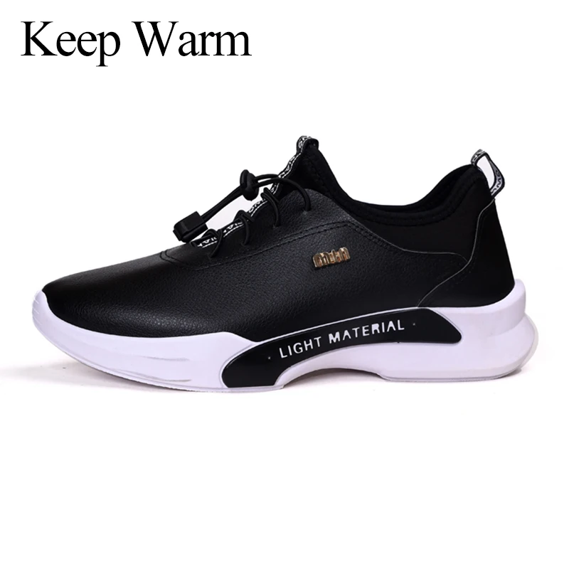 Deerway Men's Winter Shoes Plus Fluff Keep Warm Outdoor Waterproof Snow