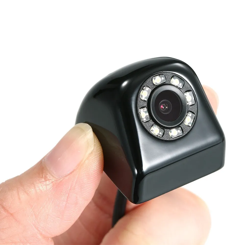 HD color CCD Car Backup Camera Mini 8 LEDs Lights Night Vision Waterproof IP69 