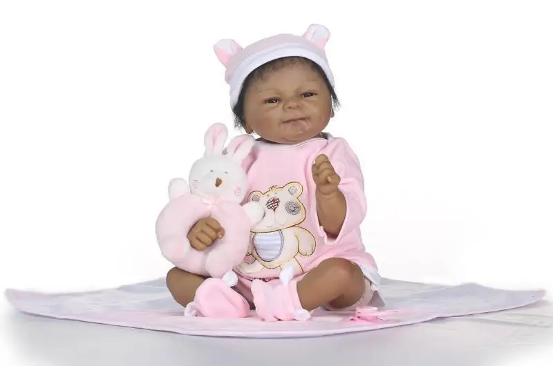 18 ''Reborn Baby Biracial черный Африканский Американский ручной работы детские Этнические куклы для малышей