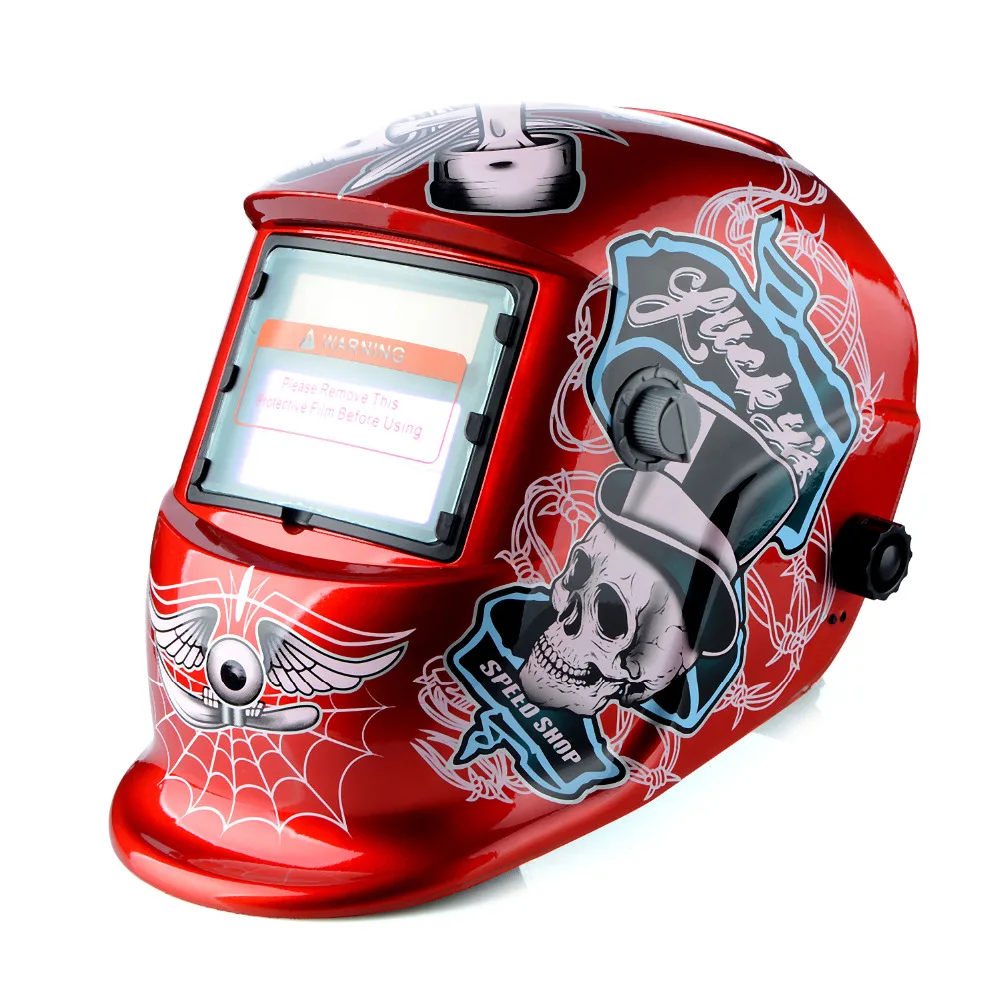 Red Skull Solar Auto Darkening MIG MMA Electric Welding Mask/Helmet/welder Cap/Welding Lens for Welding Machine P15 Red Skull Solar Auto Darkening MIG MMA Electric Welding Mask/Helmet/welder Cap/Welding Lens for Welding Machine P15