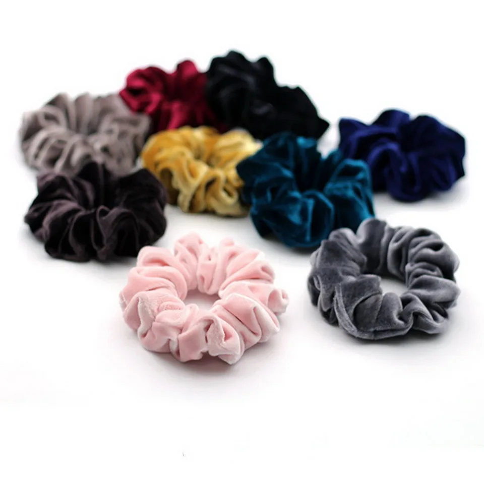 

isnice women's winter velvet hair Scrunchies Hair Tie Hair Accessories Ponytail Holder Hair scrunchy Hot Sale ornament