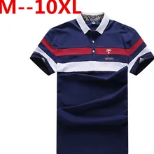 Размера плюс 10XL 8XL 7XL 6XL 5XL 4XL новые хлопковые Для мужчин Поло Ральф Для мужчин Пол рубашка комплект из рубашки с коротким Повседневное полосатый обтягивающая с короткими рукавами большие свободные
