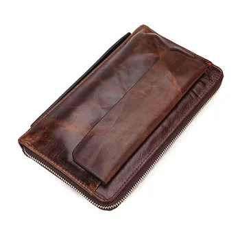 

Brand Men Wallets Hot Sell Vintage Genuine Leather Men Handbag Men Clutch Purses Phone Pocket Business Cases Credit Card Holders