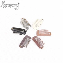 Harmony, удлинители волос защелкивающиеся зажимы/3,8 см с 10 зубьями 100 шт в упаковке 3 упаковки/лот