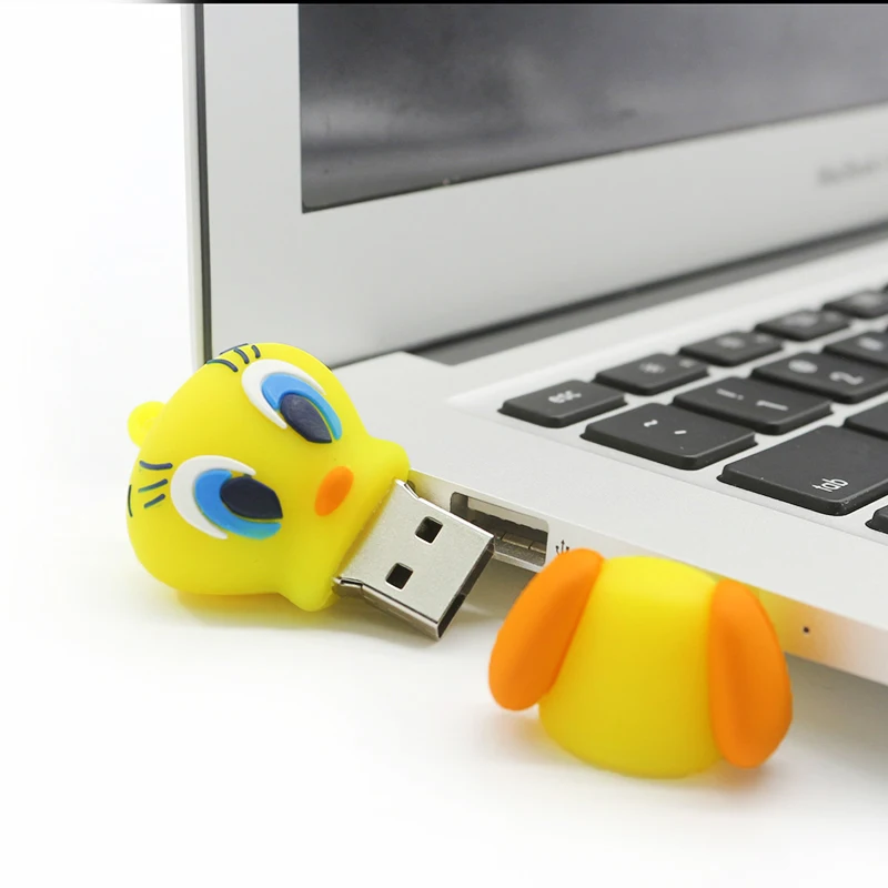Милый утенок USB флэш-накопитель 8 ГБ 4 ГБ 16 ГБ милый мультфильм мини флеш-накопитель USB 2,0 64 ГБ 32 ГБ Флешка полная емкость