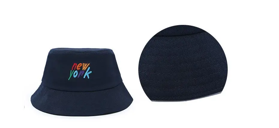 Peekymoce летний Bucket Hat для Для мужчин Для женщин Солнцезащитная шляпка Airsoft Фишман сомбреро вышивка Ny Рыбалка без каблука Шапки