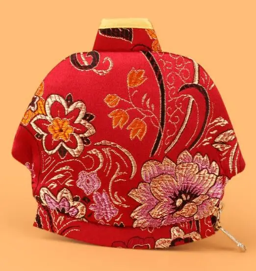 13x12 см винтажная Китайская одежда в форме небольшой Шелковый мешок на молнии портмоне подарочные пакеты для украшений