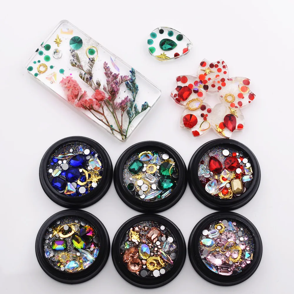 

2PCS mini Rhinestone Bubble ball beads for glass globe silicone mold filler charms jewelry making component craft materia diy