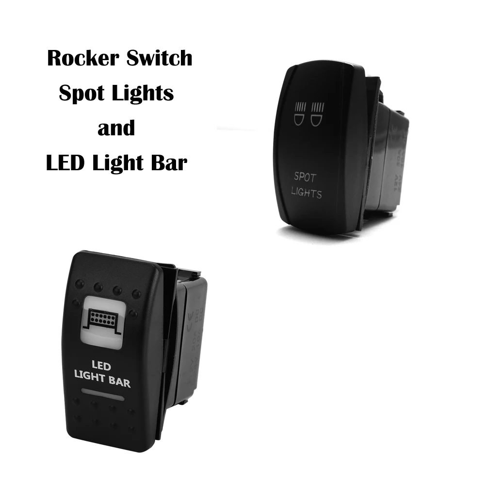 

1 Set Rocker Switch Illuminated Spot Lights and LED Light Bar UTV For Can Am Maverick Commander for Yamaha