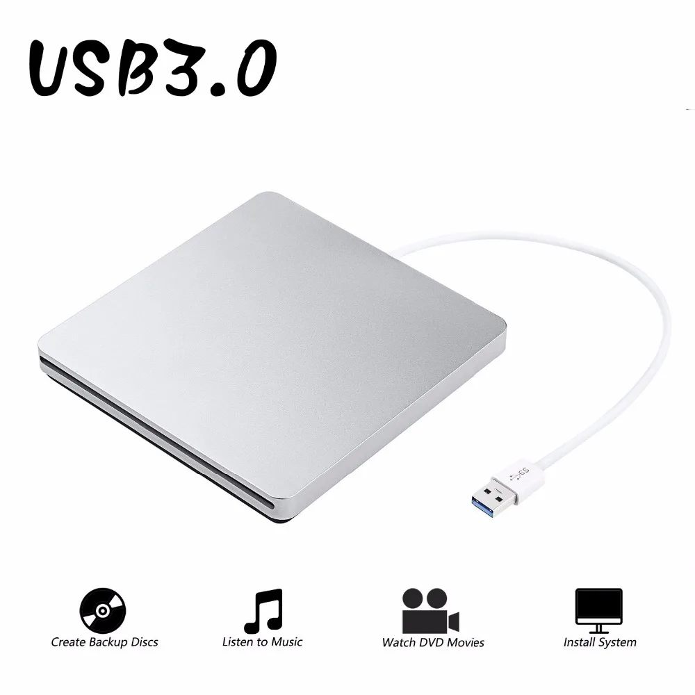 USB 3 0 слот нагрузки диск внешний dvd плеер CD/DVD RW горелки писатель рекордер Superdrive для