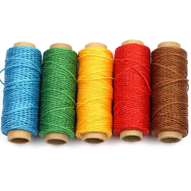 Hot Sale Durable 50m 1mm Leather Waxed Stitching Thread Cord for DIY
