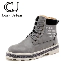 

Cozy Urban 2018 casual snow men winter shoes leather boots martin fashion