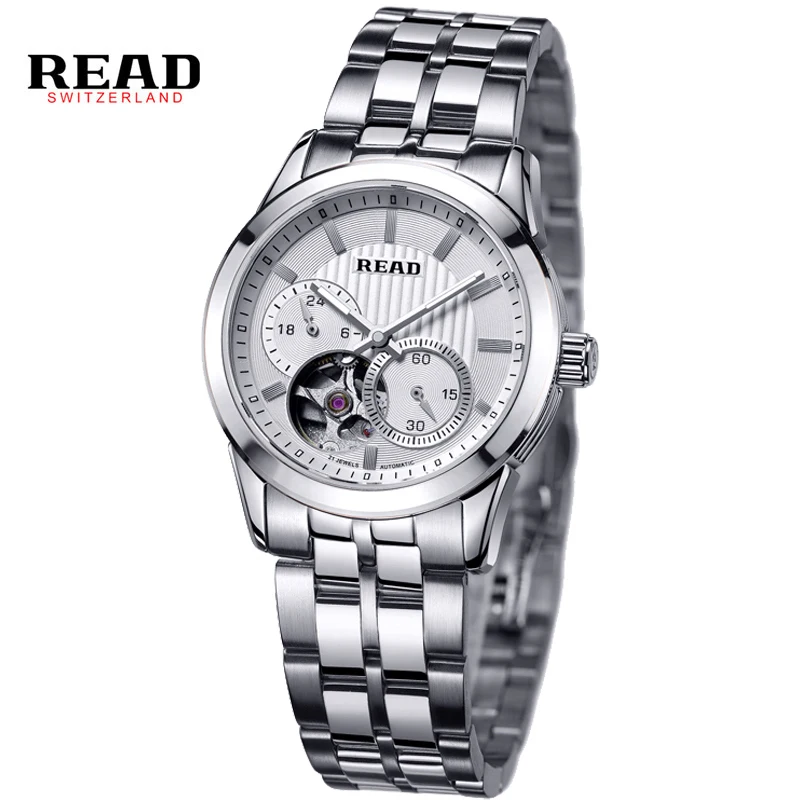 

2016 New Read Luxury Sport Clock Men Automatic Watch Skeleton Military Mechanical Relogio Male Montre Watch Mens Relojes  PR135