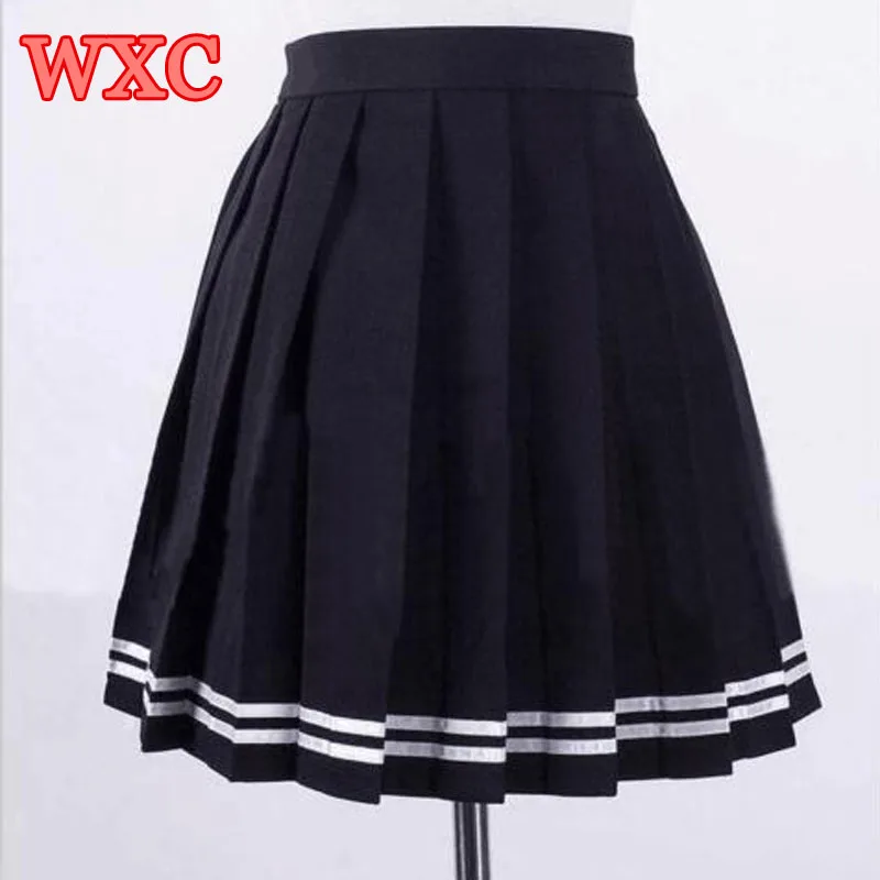 Girls' Two-Tab Pleated Scooter Be Prepared for School with Girls' School Uniform Skirts. Complete the school uniform attire with girls' school uniform skirts to get your daughter ready for the school year. She can wear skirts with leggings or stockings underneath, if the weather gets colder.