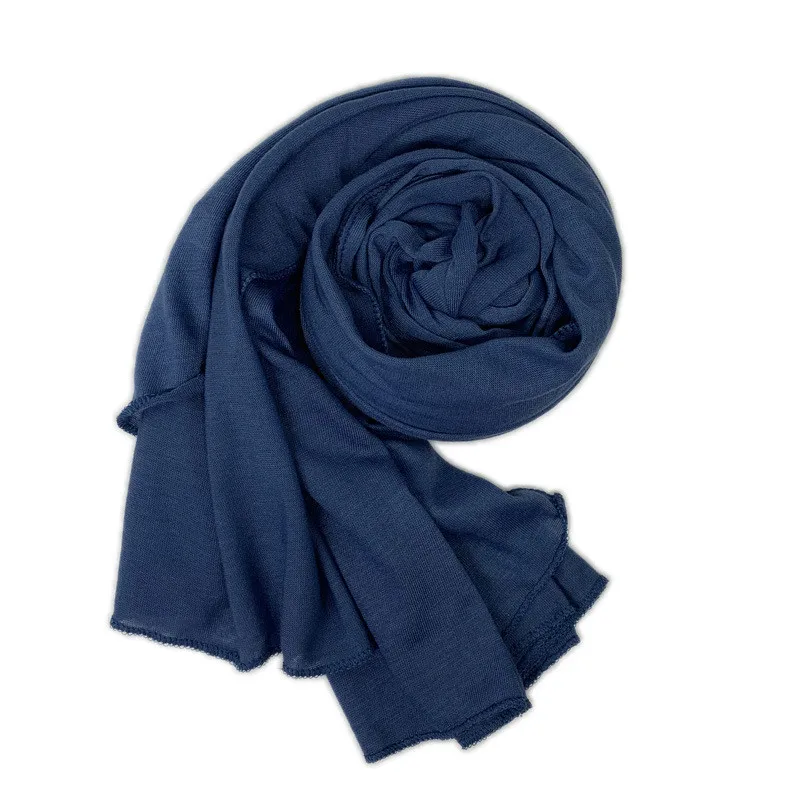 women plain bubble cotton jersey scarf Head hijab wrap solid color headband shawls foulard femme muslim hijabs store - Цвет: 15