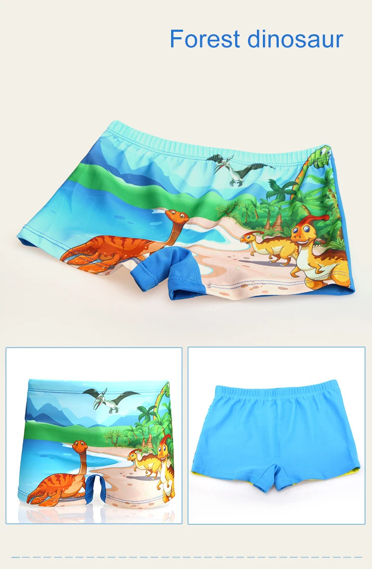 Летние плавки с рисунком для мальчиков, детские тонкие пляжные плавки, боксерские костюмы для мальчиков, Купальники больших размеров, мужское нижнее белье