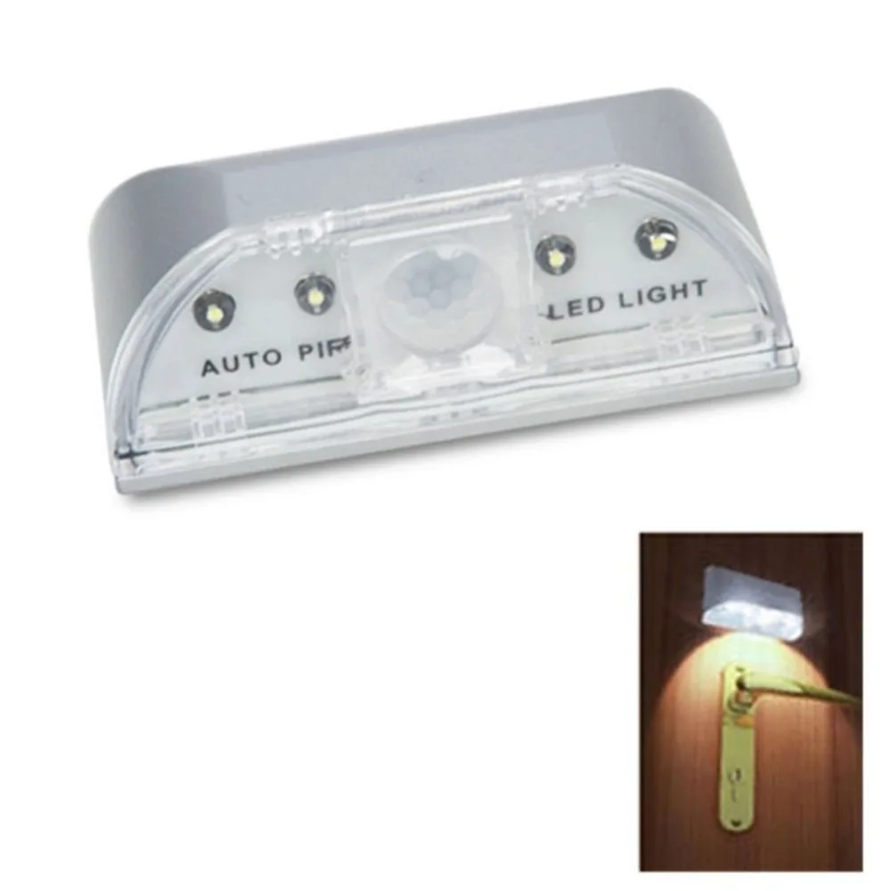 

4 LED Lamp Night Light Auto PIR Induction Lamp Door Lock Intelligent Door Keyhole IR Motion Nsor Heat Detector