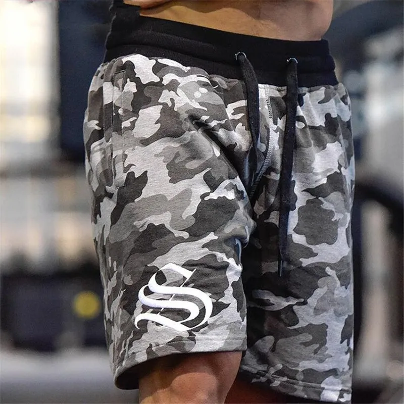camouflage1 Мужские шорты, летние модные военные шорты, французский махровый хлопок, повседневные мужские шорты в стиле хип-хоп, белые, камуфляжные - Цвет: camouflage1