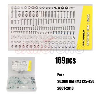 

169 PCS motorbike Dirt Bike Full Fastener Set Accessories Whole Box Screw Bolt For SUZUKI RM RMZ 125-450 2001-2018