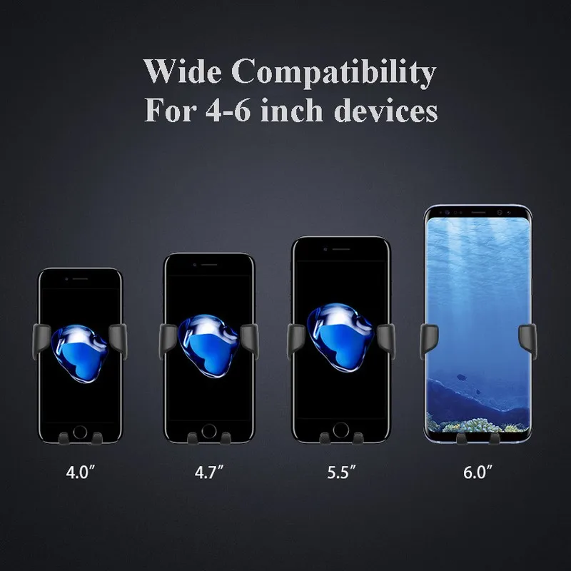 Portefeuille Car Vent Mount Holder Air Vent Mount Phone Holder for iPhone 7 Plus 6S 6 Plus 5S SE Xiaomi Redmi 4x Mi6 Cars Stand (2)