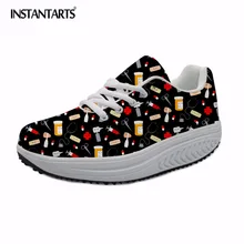 INSTANTARTS/Лидер продаж; туфли на плоской подошве с принтом медсестры; летняя дышащая обувь для похудения; модная обувь на плоской платформе; кроссовки для девочек