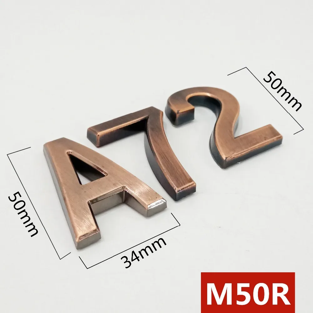 M50R红古塑料门牌15款=白底+特写A72
