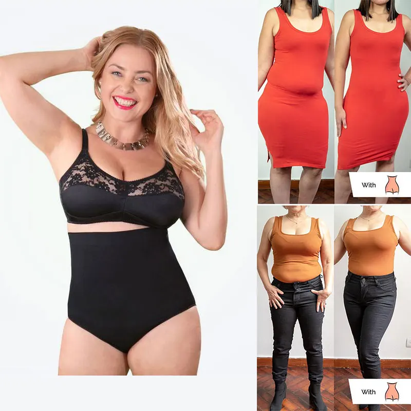 

Seamless Panties High Waist Slimming Tummy Control Briefs Plus Size Women Shapewear Body Shaper Short Pants Women Waist Trainer