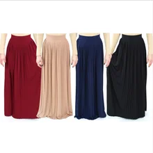 Модная женская плиссированная юбка, высокая талия, элегантная длинная юбка, скромные мусульманские низ, длина по щиколотку, вечерние, мусульманская одежда для зимы